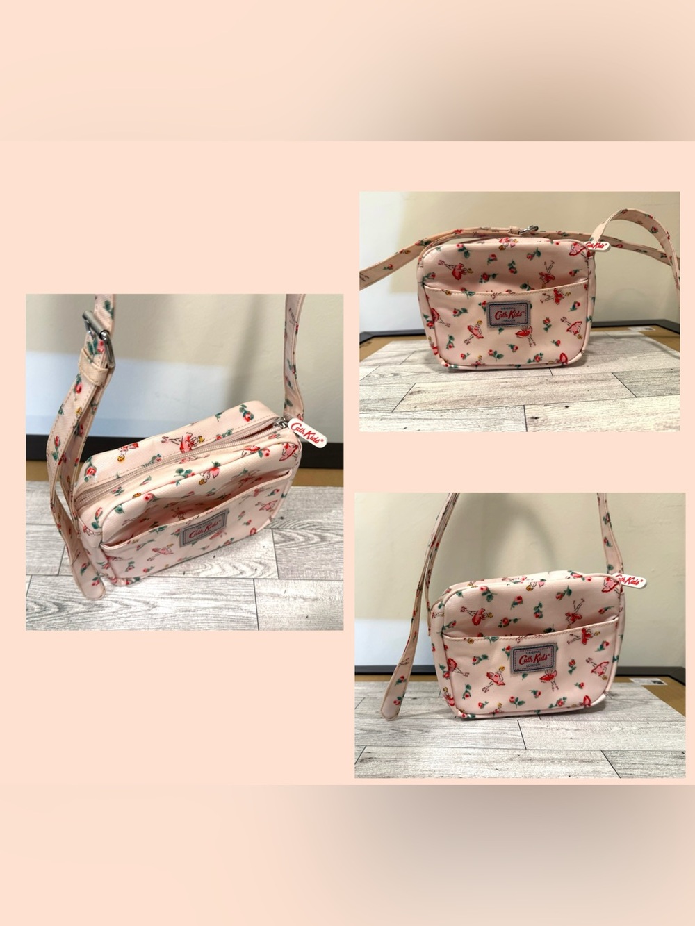 Cath Kidston Pink Ballerina Ballet Dancers Crossbody Bag/ Purse.Cath Kids
